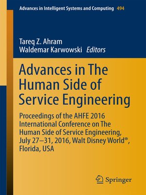 cover image of Advances in the Human Side of Service Engineering